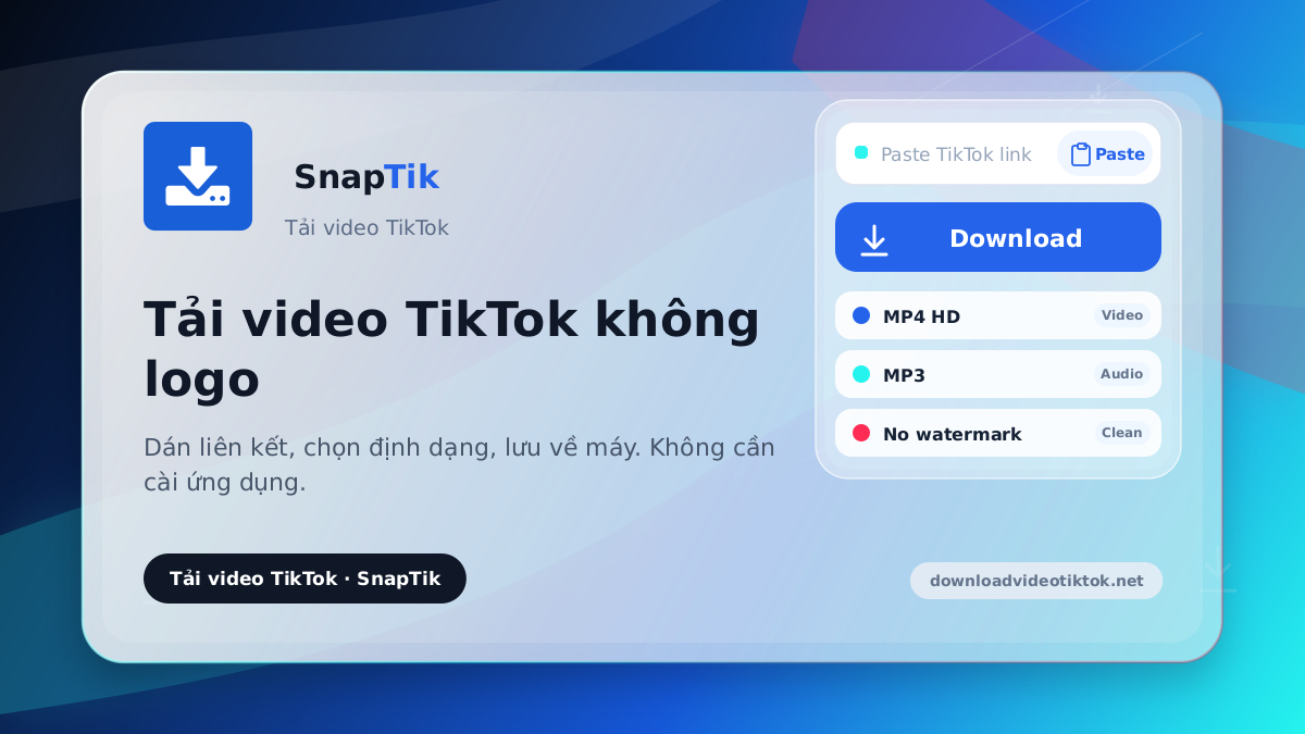 SnapTik - tải video TikTok không logo