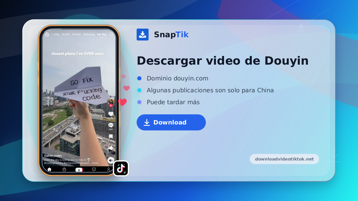 SnapTik - descargar video de Douyin