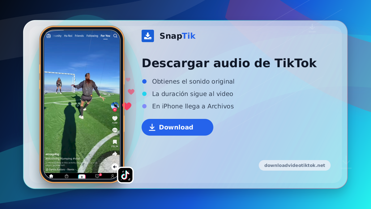 SnapTik - descargar audio de TikTok en MP3