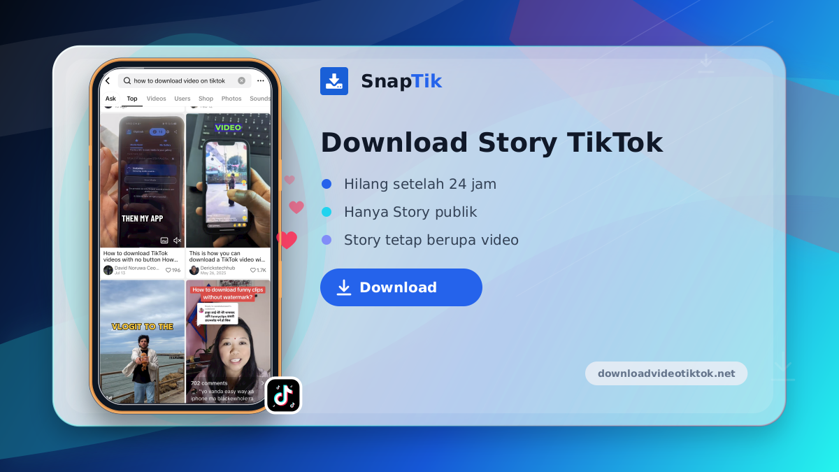 SnapTik - download Story TikTok
