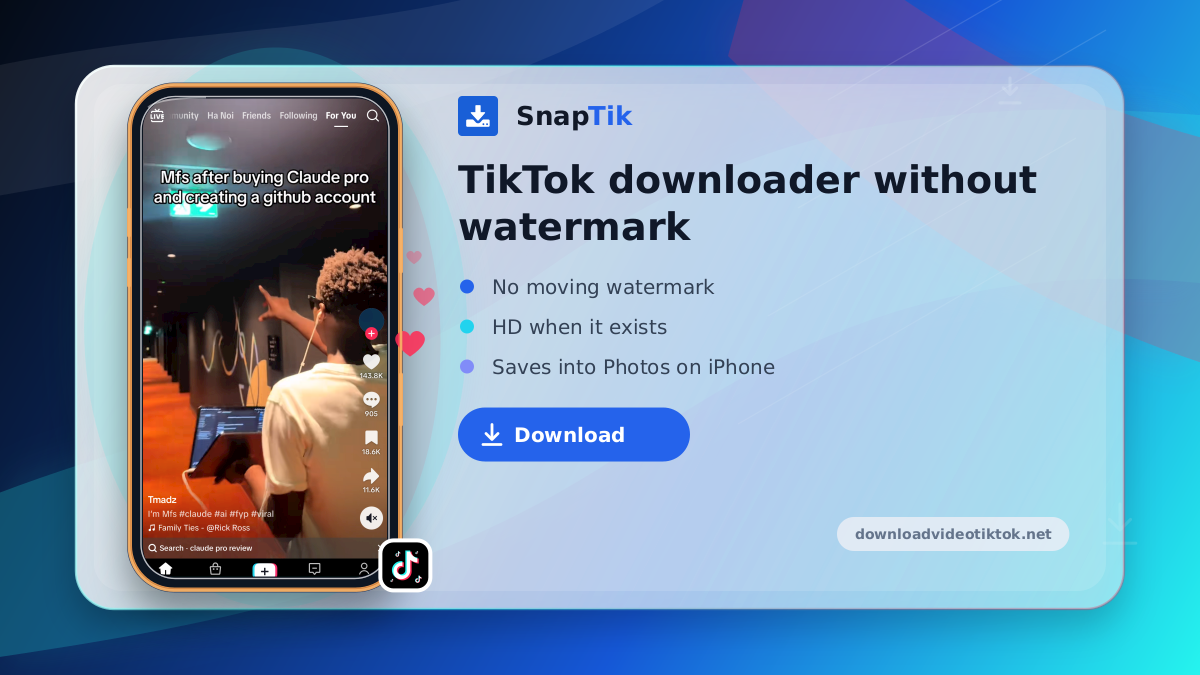 SnapTik - TikTok downloader without watermark