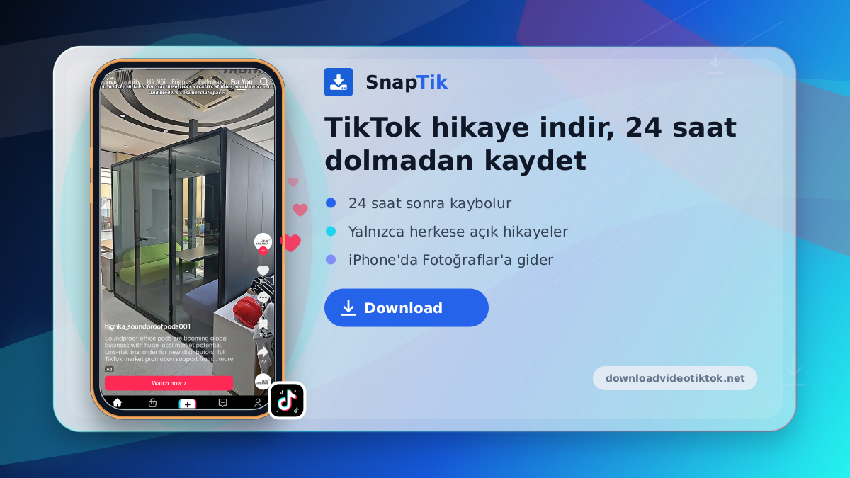 SnapTik - TikTok hikaye indirici